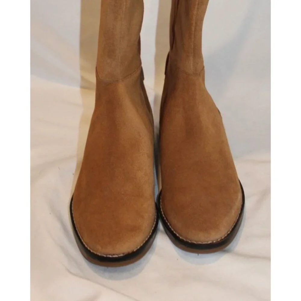 COLE HAAN WOMEN'S KNEE‎ HIGH CHASE SUEDE BOOTS NIB SZ 6 GOLDEN HONEY